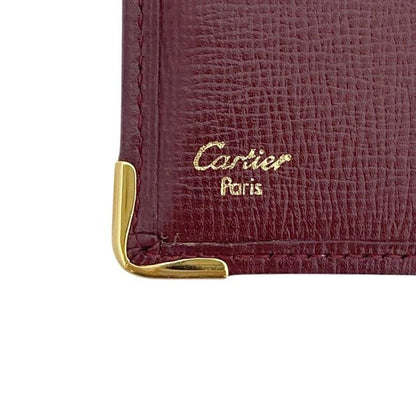 Cartier Folding Long Wallet Bordeaux Burgundy Must L3000168