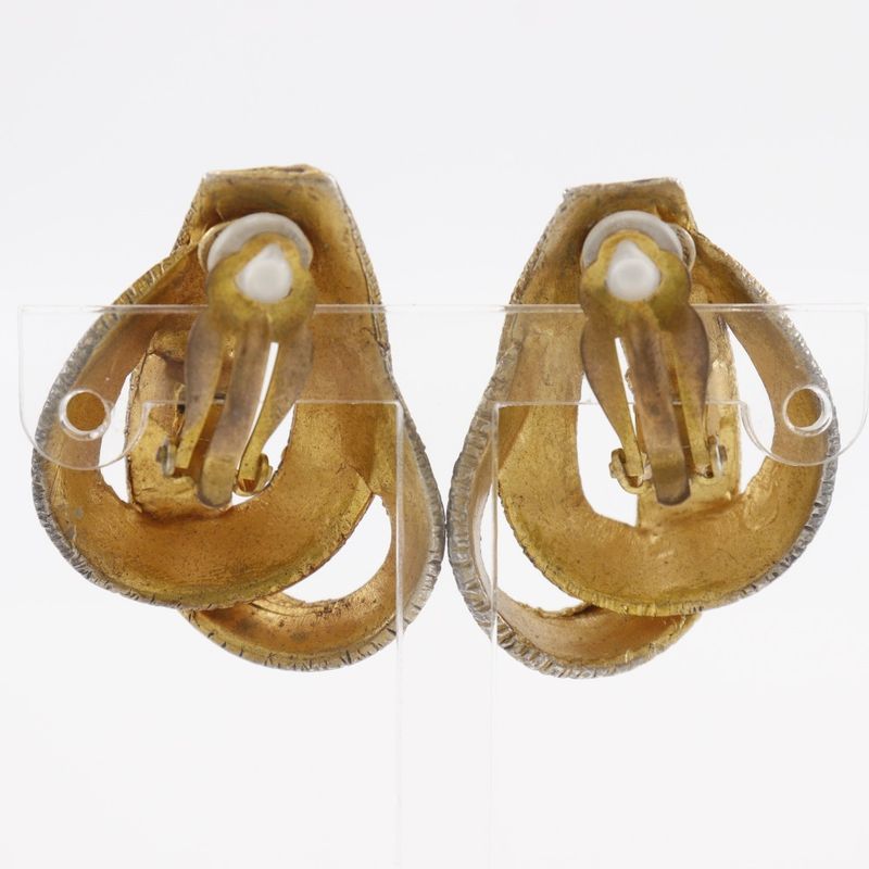 Hermes Ribbon Motif Bijouterie Fantaisie Vintage Gold Plated Ladies 34.0g