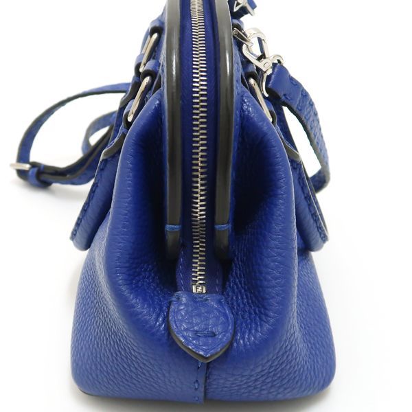 Fendi Selleria 8bn258 Mini Adele 2WAY Bag Leather Blue Fendi
