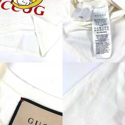 Gucci Short Sleeve T-shirt With Bananya Character 615044 Cotton White