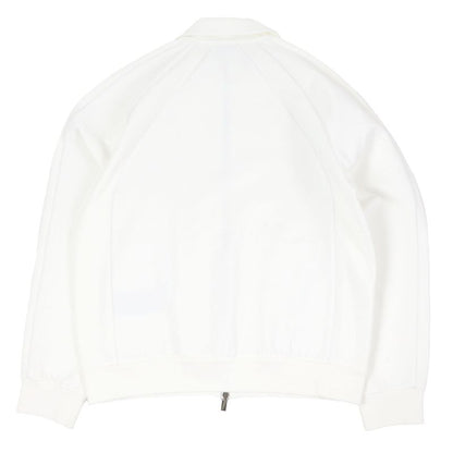 DIOR Homme 193j430a0631 Logo Patch Technical Cotton Jersey Track Jacket White