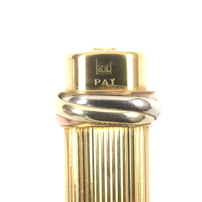  Cartier Vintage Trinity Striped Cap Ballpoint Pen Gold Made In