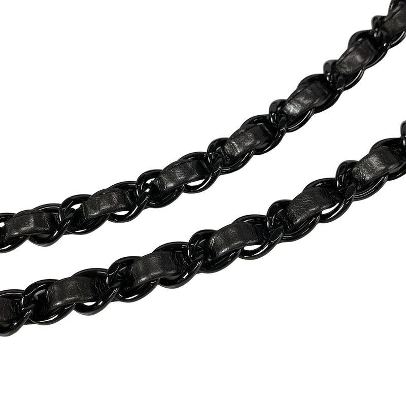 Chanel Shoulder Bag Luxury Linematelasse Dark Gray Chain Shoulder/black