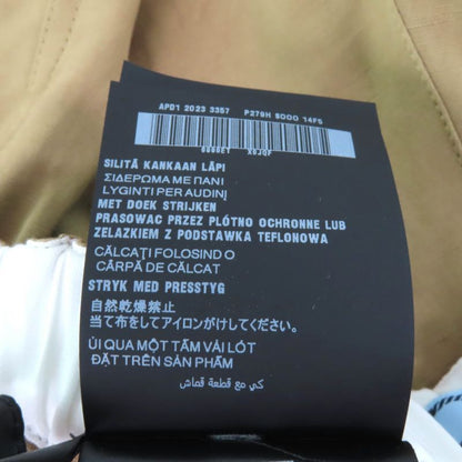 Prada 2023 P279h Panama Cotton Linen Blend Belt Design Shorts Brown 36 Made In