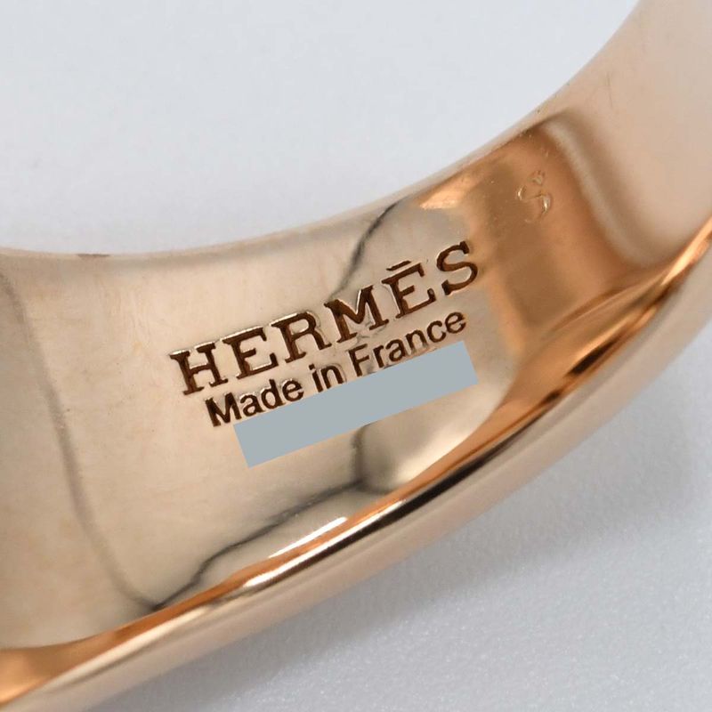 Polished Hermes Ring Gallop #53 #12 750 Diamonds Approx 31.5g Accessories