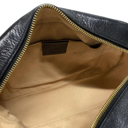 Gucci Shoulder Bag GG Marmont 447632 Beige Dark Brown And Black Chain Shoulder