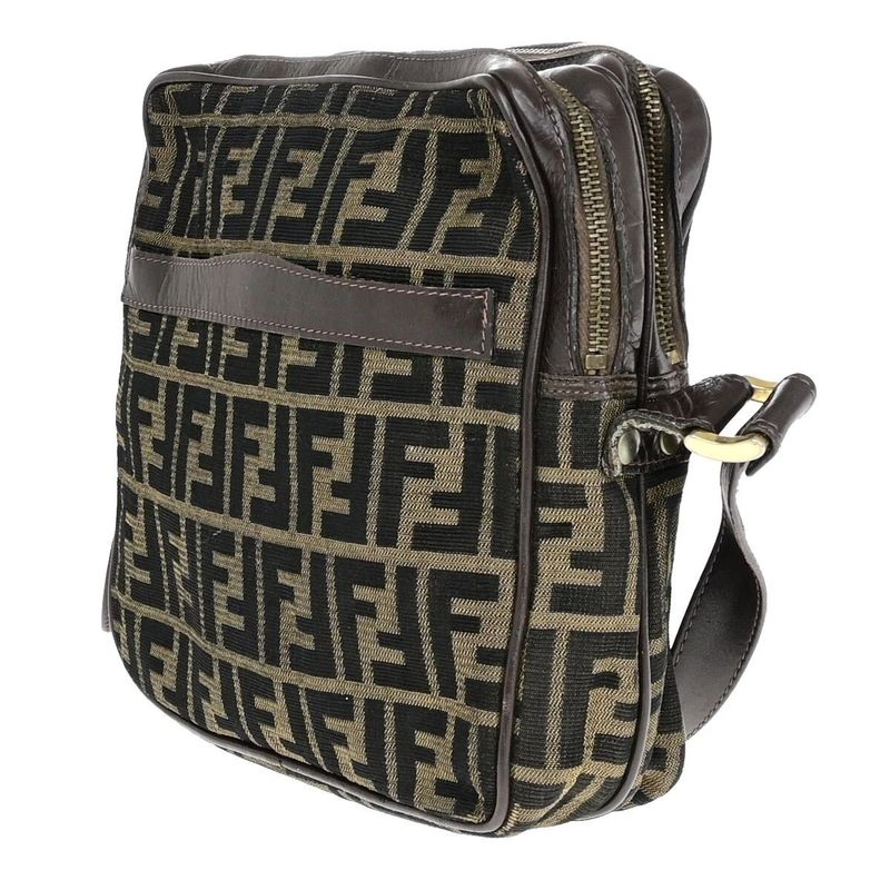 Fendi Shoulder Bag Zucca Pattern Brown 63ka298
