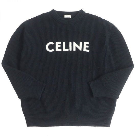 21AW Celine 2a19r205 Logo Patch Wool×angora Oversized Long Sleeve Long Sleeve
