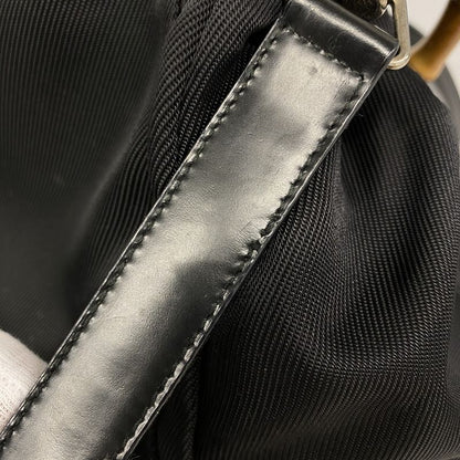 Gucci Handbag Bamboo 000 2058 0509 5 Nylon Black Silver Hardware 2way Bag Ladies