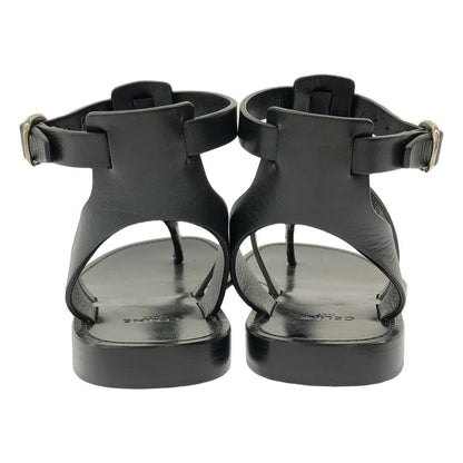 Celine - Ankle Strap Flat Sandals - 36 - Black - Women's