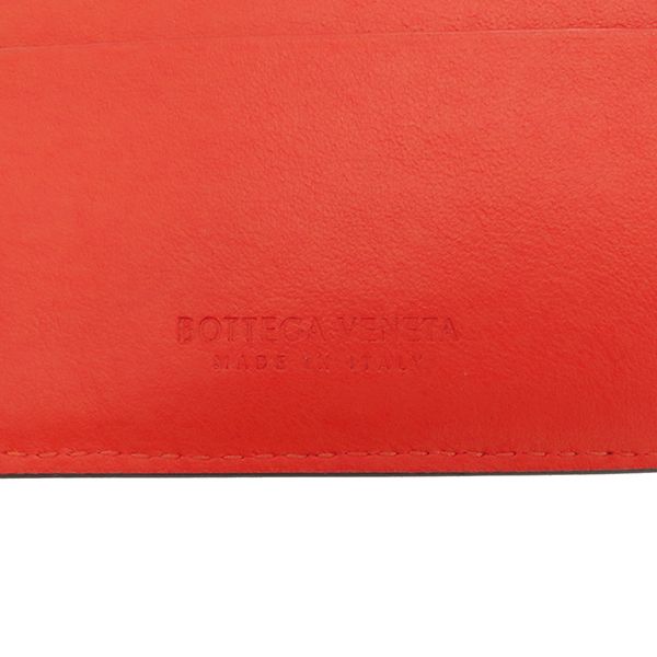 Bottega Veneta Bifold Wallet Intrecciato Calf Brown and Orange Brown 619390vcpq7