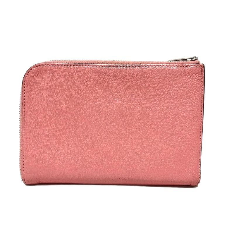 Hermes Wallet Remix Combine Pink Silver Hardware /L Zipper