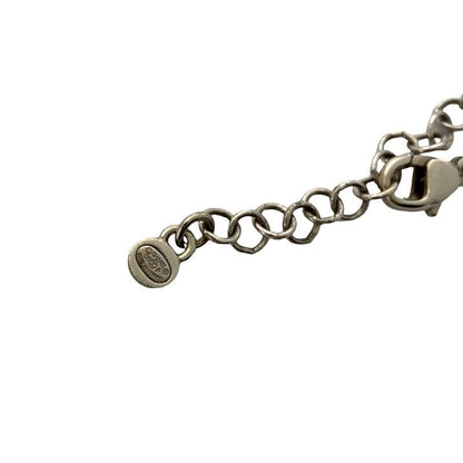 Chanel Coco Mark Metal Fake Pearl Chain Necklace Pendant Accessory 05P