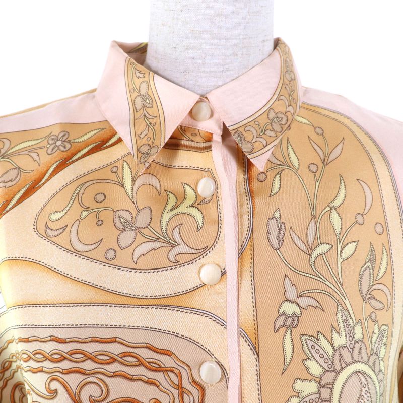 Hermes Vintage Cashmere-blend Twill Laine Silk-switched Knit Short-sleeved Polo