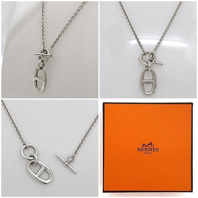 Hermes Necklace Chaine D'ancre Amulet Silver