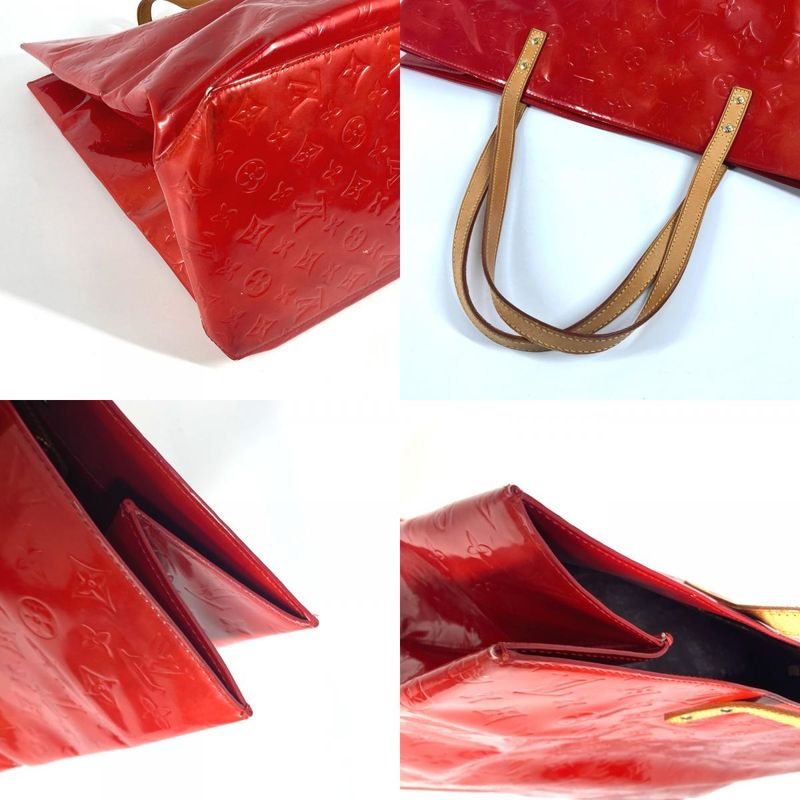 Louis Vuitton Shoulder Bag Reed GM M91084 Monogram Vernis Canvas Rouge Red