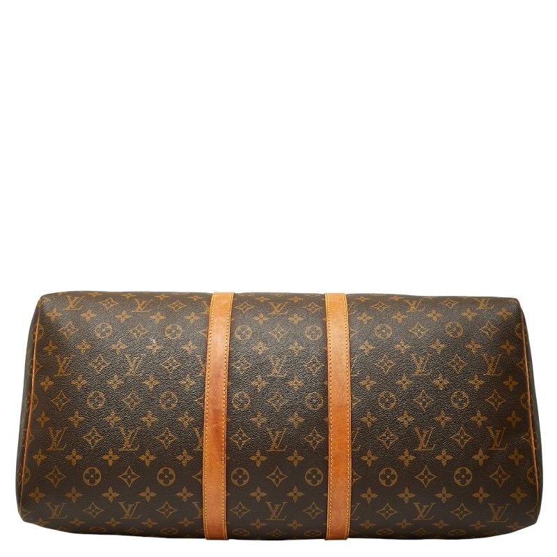 Louis Vuitton Monogram Keepall 55 Boston Bag Travel Bag M41424 Brown PVC
