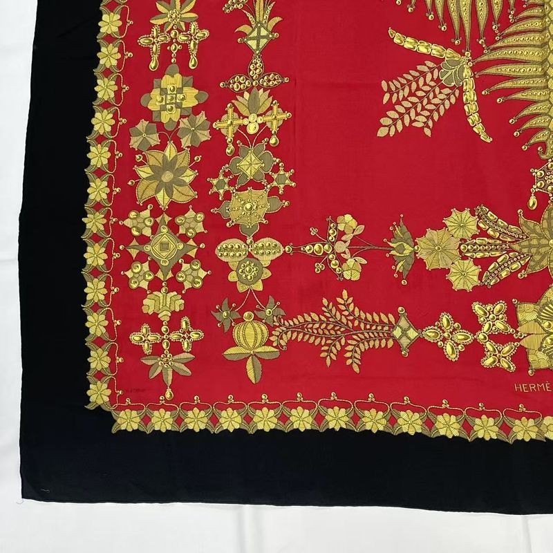 Hermes Extra-large Carre 140 Scarf Silk Scheherazade Red