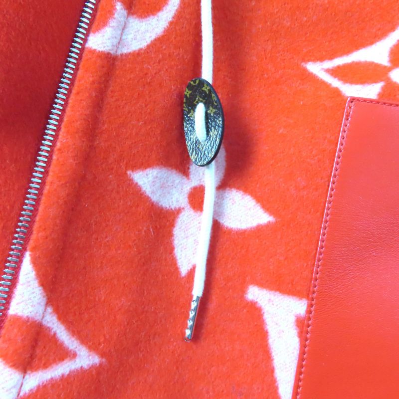 Louis Vuitton 22SS Wool Silk Blend Reversible Giant Monogram LV Logo Leather