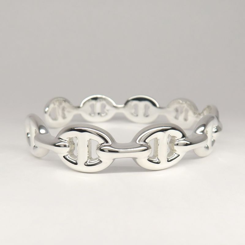 Hermes Bracelet Chaine D'ancre Anchene Bangle ST Size Ag925 Jewelry -