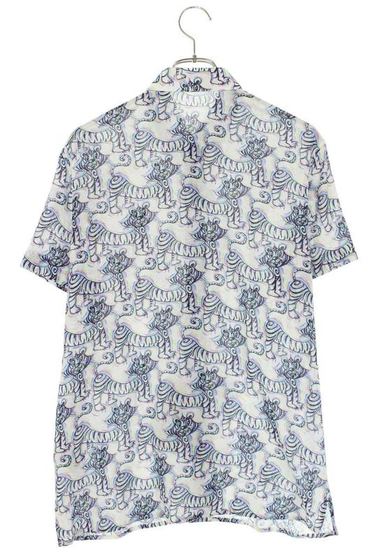 Dior 193c545b5252 × Kenny Scharf All Over Logo Embroidered Short Sleeve Shirt
