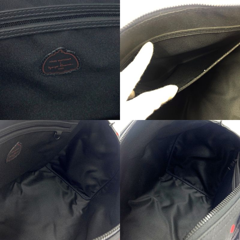 Louis Vuitton M21674 Monogram Keepall Bandoliere 50 X Yayoi Kusama Black 395914