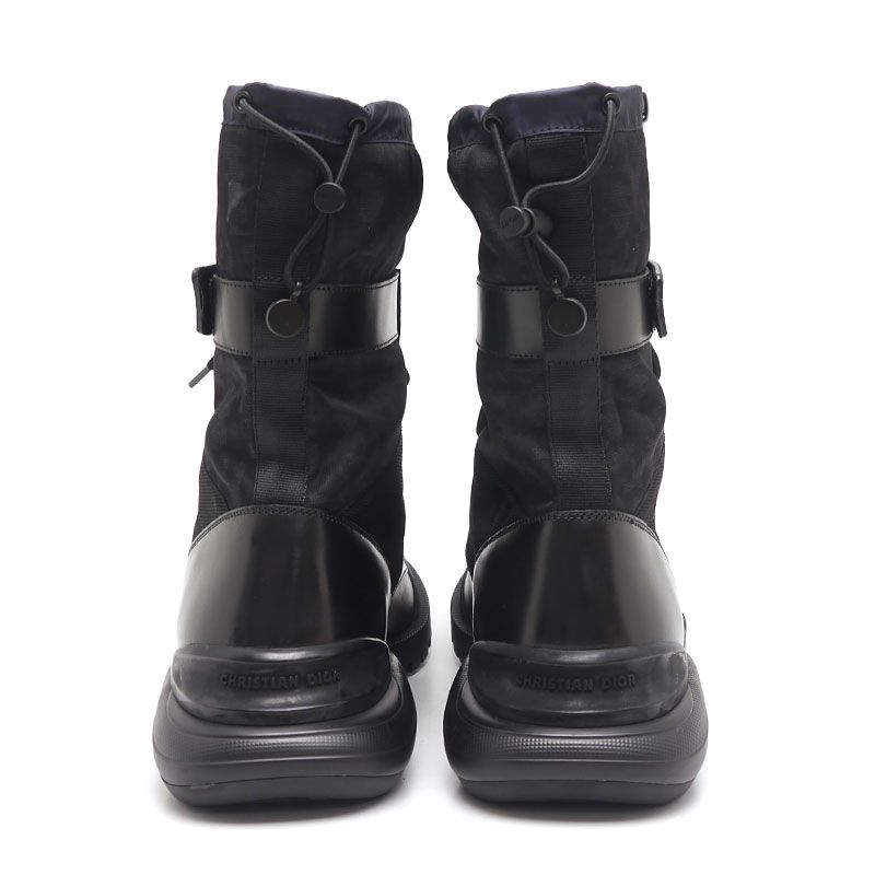Dior Combat High Top Boots 42 Oblique Black