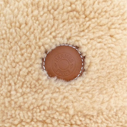 Hermes Forbe Mouton Bucket Hat Beige Size 58 Accessory Ladies Women