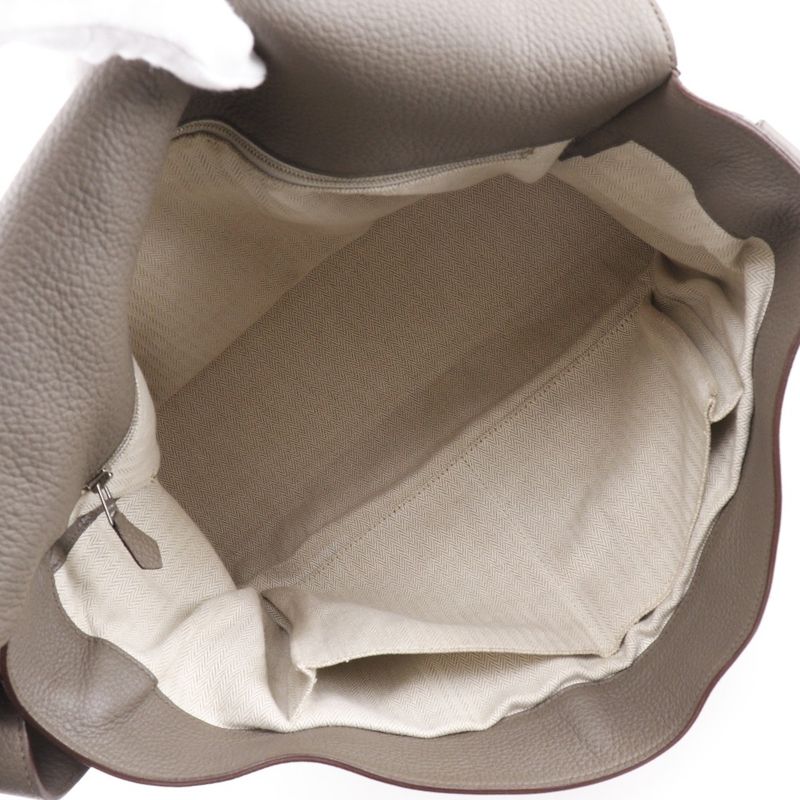 Hermes Sac Alfred 35 Taurillon Clemence Taupe □O Men's Shoulder Bag