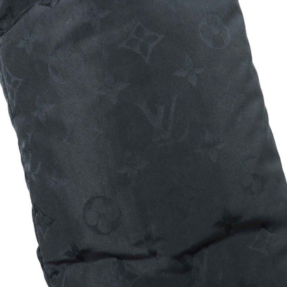 Louis Vuitton Ffco018flx Silk Blend With Belt Total Monogram Down Coat Black