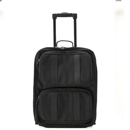 Hermes Acapulco Carry Bag Twirl Chevron Black Ladies Men Suitcases Handbags