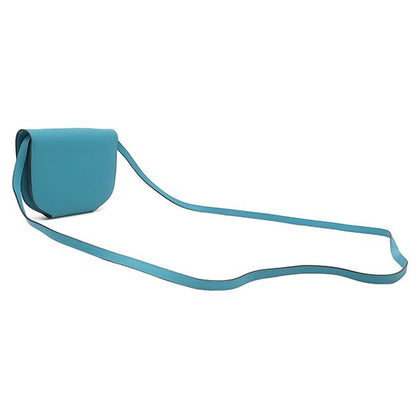 Hermes Shoulder Bag Mini Convoyeur Vosuift Turquoise Silver Hardware Blue