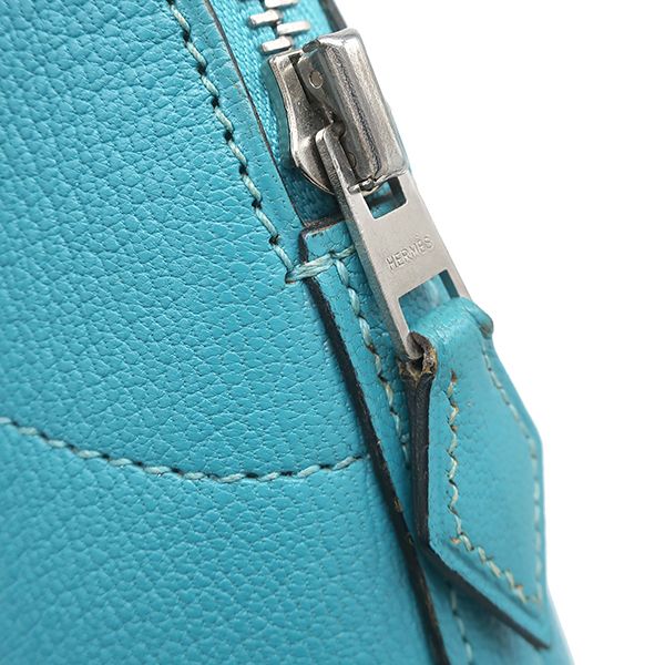 Hermes 2way Bag Bolide 27 Chevre Turquoise Silver Hardware Blue Shoulder H