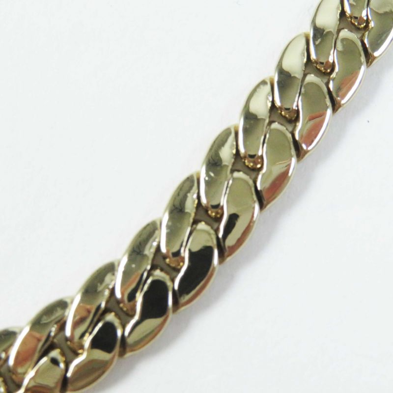 CHANEL Abd019 B24P Coco Mark Chain Necklace With Gold Metal Strass Box Made In