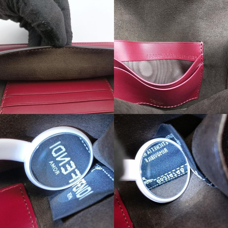 Fendi Baguette Mini Wine Red Leather 8bs039 8bs039-aaiw-209-0189