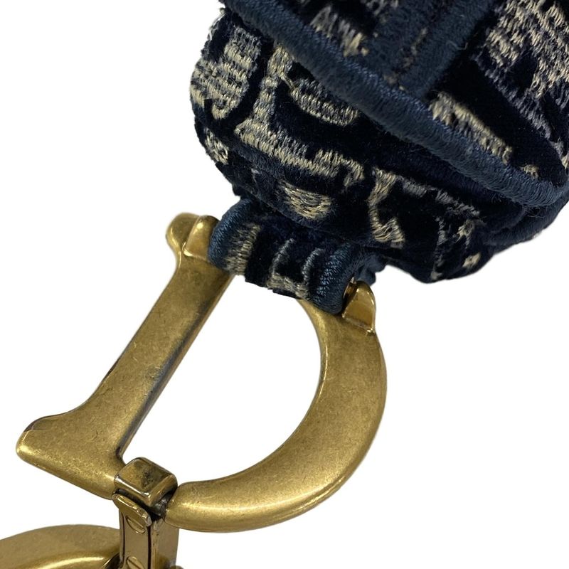 Dior/christian Dior Handbag Saddle Bag Navy Ivory And Gray