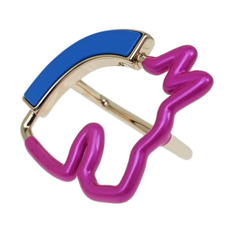 Hermes Scarf Ring Cheval Neon Cheval Pink Purple Blue Gold Hardware