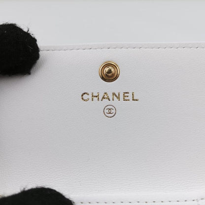 CHANEL  Matelasse Coco Mark White Lambskin Ap1895 30638768