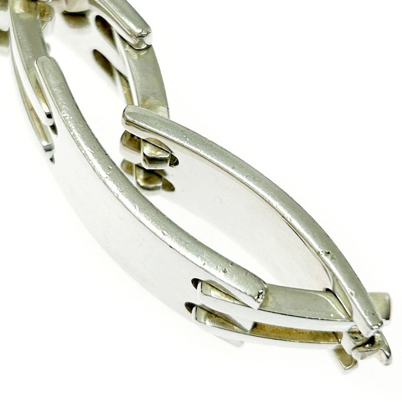 Gucci Silver Logo Plate Link Bracelet 60.8g 925 Engraved 354283 Bracelet