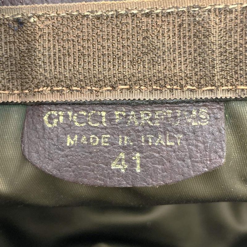 Gucci Parfum Sherry Line Pouch PVC Brown Women's Fashion Accessories