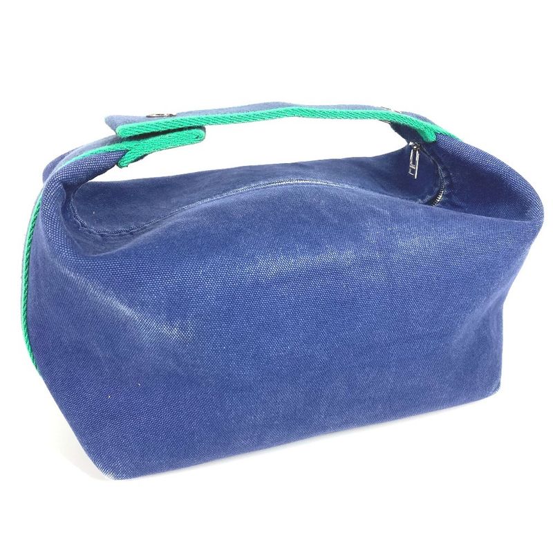 Hermes Handbag Brid A Black GM Brid A Black GM Cotton Blue