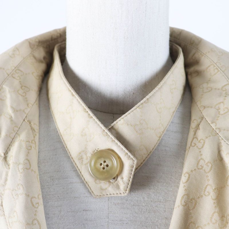 Gucci 2024 771441 GG Pattern Belted Wide Sleeves Oversilhouette Long Single