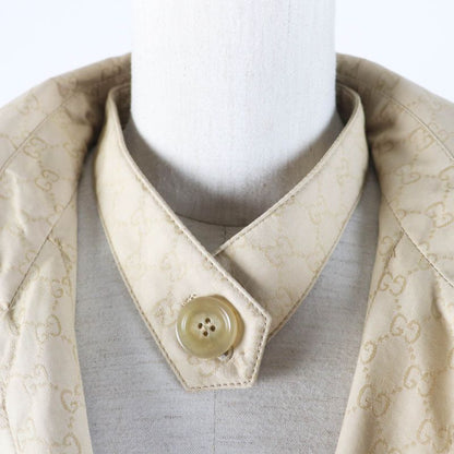 Gucci 2024 771441 GG Pattern Belted Wide Sleeves Oversilhouette Long Single