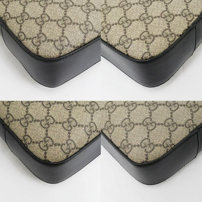 Gucci GG Supreme 2way Briefcase 450944 Bag Beige Black PVC Leather