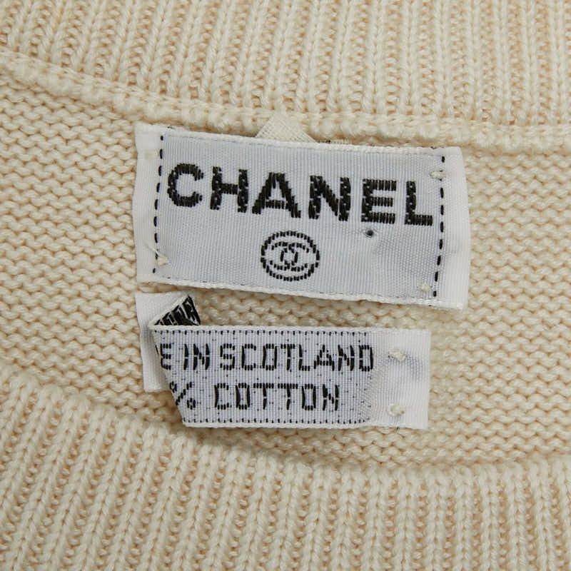 Chanel Dress Long Sleeves Size: 2 Black White Cotton Women's Chanel
