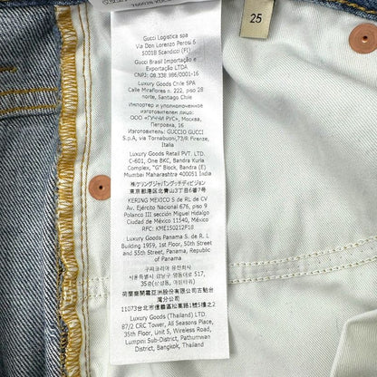 Gucci 24ss Horsebit Denim Pants 760028 25(actual Size 78cm (30.71in) W30