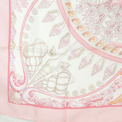 Hermes Carré 90 Parures Oceanes Scarf Silk Pink