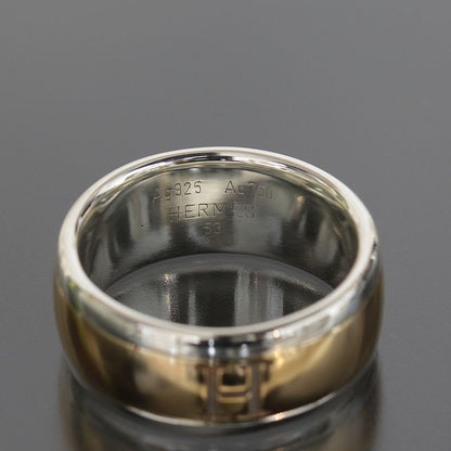 Hermes H Logo Women's Ring No 12.5 SV 925 AU 750 Combi E1400