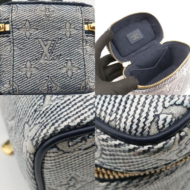 Louis Vuitton Micro Vanity Navy And Grey Monogram Jacquard Denim M82467ic Chip