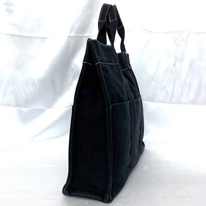 Hermes Deauville Tote MM Navy Black Ec20554